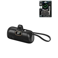 Mini Plug-in Power Bank (5000mAh) (BLACK)