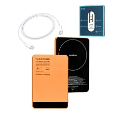 Wireless Charging MS Power Bank (ORANGE) (5000 mAh / 15W)