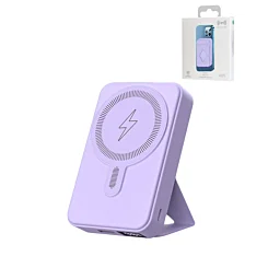 MagSafe Foldable Magnetic Power Bank (PURPLE) 15W Wireless / 20W PD Power Bank with USB-C (10000 mAh)