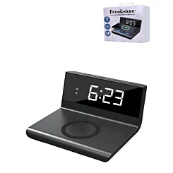 Brookstone Alarm Clock Wireless Charging (10W) (Black)