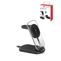 PowerPeak 3-in-1 Folding MagCharge Wireless Charging Station (15W) (BLACK)