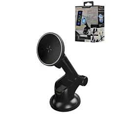 Wireless Charging Magnetic Car Mount (15W) - BLACK
