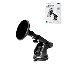 Max Charge Wireless Charging Led Phone Mount (15W) (BLACK)