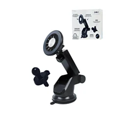 Magnetic Long Retractable Arm Car Mount with Magsafe (3in1) - BLACK