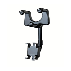 Rearview Mirror Smartphone Clip Mount - BLACK