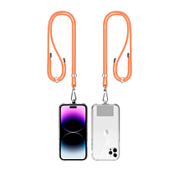 Mobile Phone Straps with Card Holder (2ft) - Orange