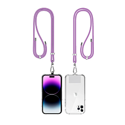 Mobile Phone Straps with Card Holder (2ft) - Lilac