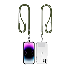 Mobile Phone Straps with Card Holder (2ft) - Green