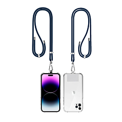 Mobile Phone Straps with Card Holder (2ft) - Blue