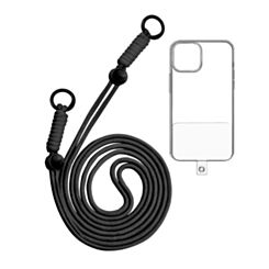 Adjustable Braided Phone Lanyard (3.6ft) (BLACK)