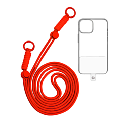 Adjustable Braided Phone Lanyard (3.6ft) (RED)