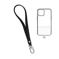 Silicone Braided Wrist Lanyard (0.4ft) (BLACK)