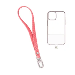 Silicone Braided Wrist Lanyard (0.4ft) (PINK)