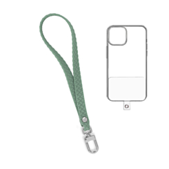 Silicone Braided Wrist Lanyard (0.4ft) (PINE NEEDLE GREEN)