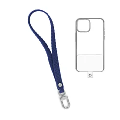 Silicone Braided Wrist Lanyard (0.4ft) (NAVY BLUE)