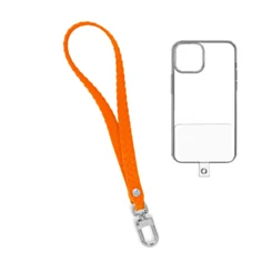 Silicone Braided Wrist Lanyard (0.4ft) (ORANGE)