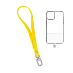 Silicone Braided Wrist Lanyard (0.4ft) (YELLOW)
