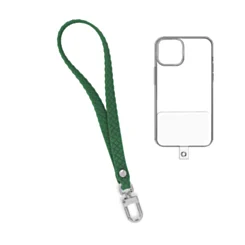 Silicone Braided Wrist Lanyard (0.4ft) (GREEN)
