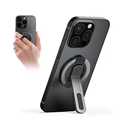 EVO Double-Sided Magnetic Phone Ring Holder & Stand - Black