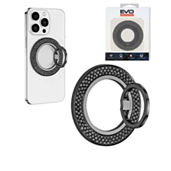 EVO PO1 Magnetic Phone Ring Compatible with Wireless Charging (BLACK)
