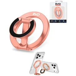EVO FlexRing Magnetic Phone Holder with Kickstand Support & Wireless Charging (Gold)