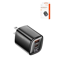 Toocki 33W USB C + A GaN Charger with Display (BLACK)