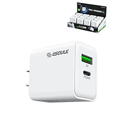 Esoulk PD & QC Wall Charger (WHITE) (20W) (Pack of 12)