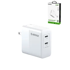 Esoulk PD Dual USB-C Wall Charger (45W) (WHITE)