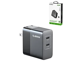 Esoulk PD Dual USB-C Wall Charger (45W) (Black)