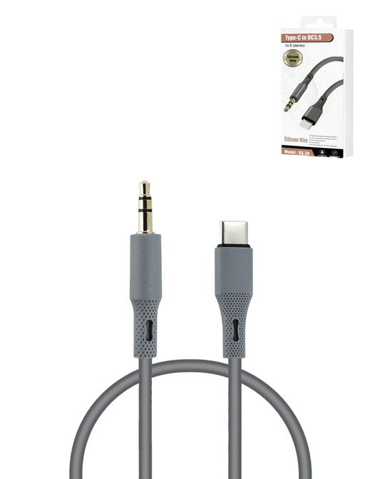 Silicone Wire USB-C to AUX (3ft)