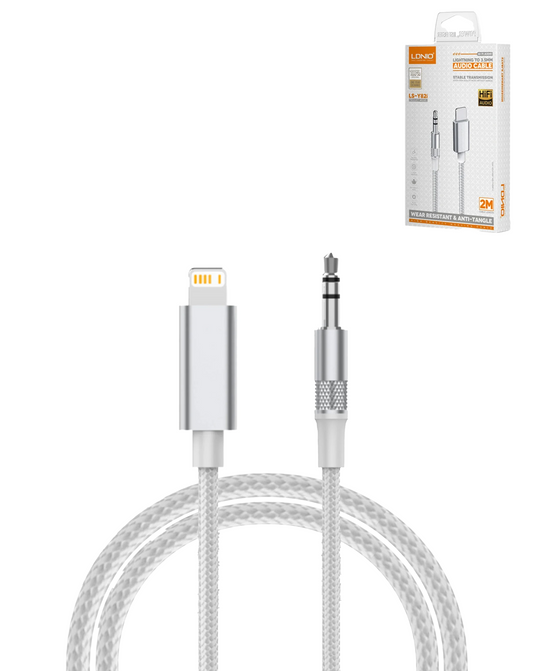 LDNIO LSY82i Lightning to AUX Audio Adapter (6ft) (WHITE)