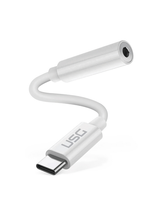 Urban by PowerPeak Sound Gear USB-C to AUX (3.5mm) (WHITE)