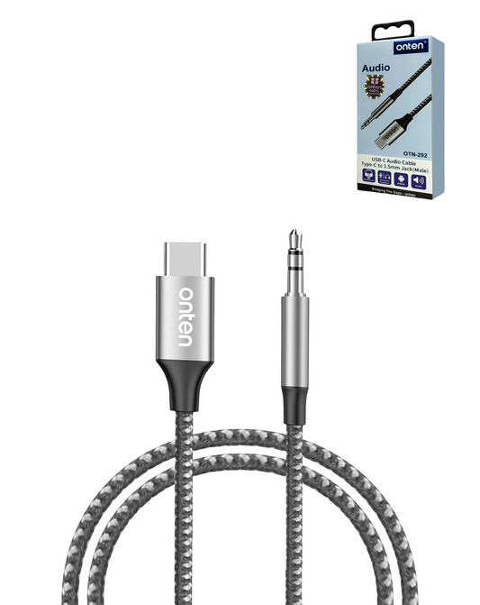Onten USB-C to Aux Cable (GRAY) (3ft)
