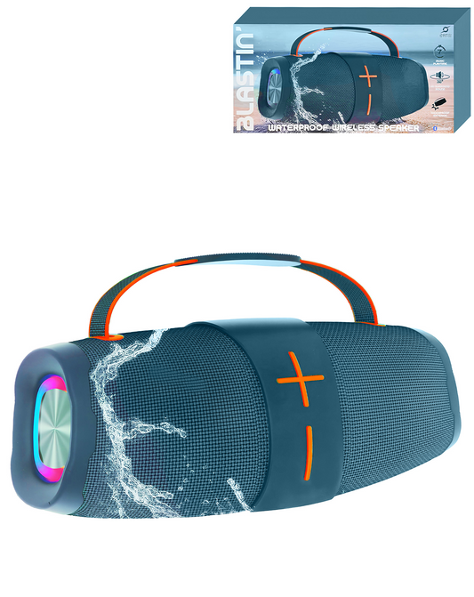 BLASTIN Portable Boombox Speaker (BLUE)