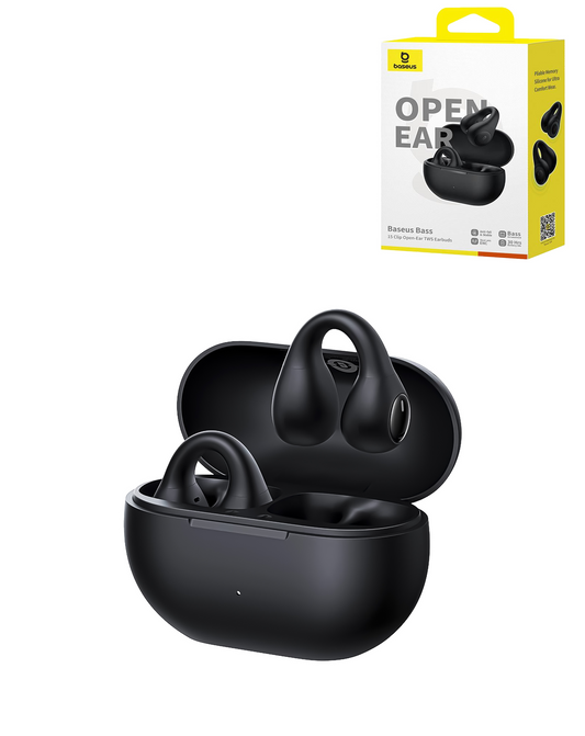 BASEUS Bass 15 Clip Open-Ear TWS Wireless Earbuds (BLACK)