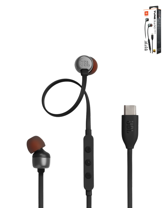 JBL Tune 310C Wired In-EAR Headphones - Black