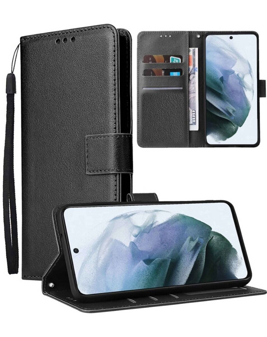 Leather Wallet Case with Card Slot (BLACK) for iPhone 17 Pro / 18 Pro