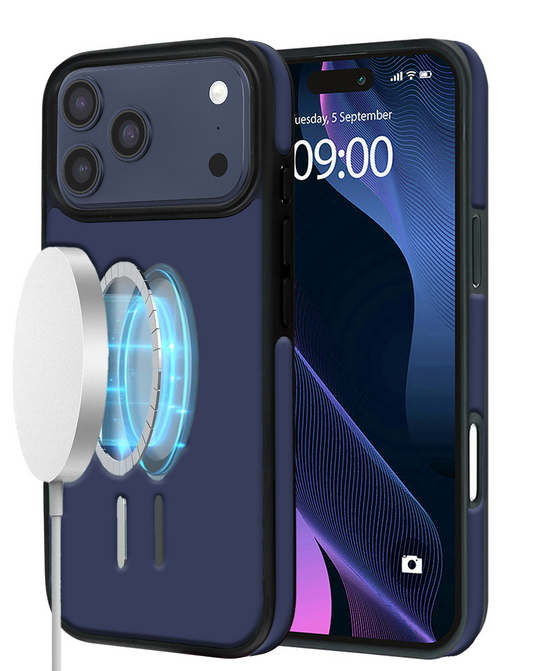 Printing Design Wireless Charging Case for iPhone 17 Pro / 18 Pro (BLUE)