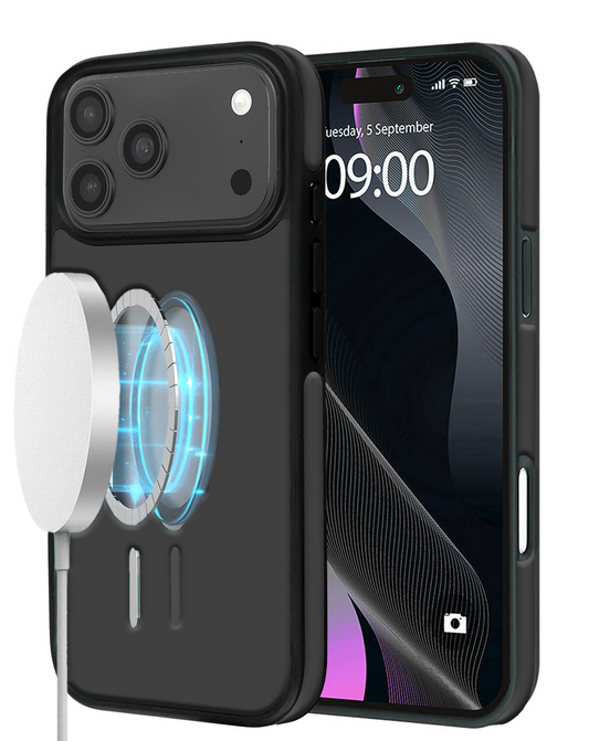 Printing Design Wireless Charging Case for iPhone 17 Pro / 18 Pro (BLACK)
