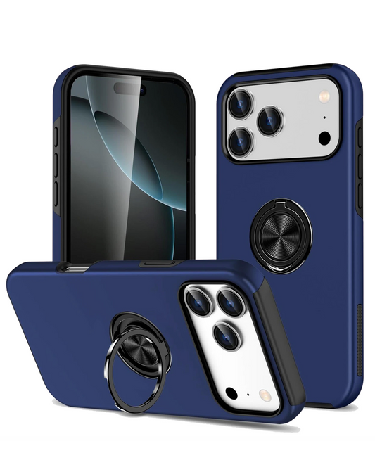 Dual Layer Case with Magnetic Ring for iPhone 17 Pro / 18 Pro (NAVY)