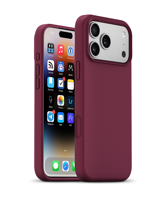 xBase by PowerPeak MagSafe Compatible Silicone Case (Cherry) for iPhone 17 Pro / 18 Pro