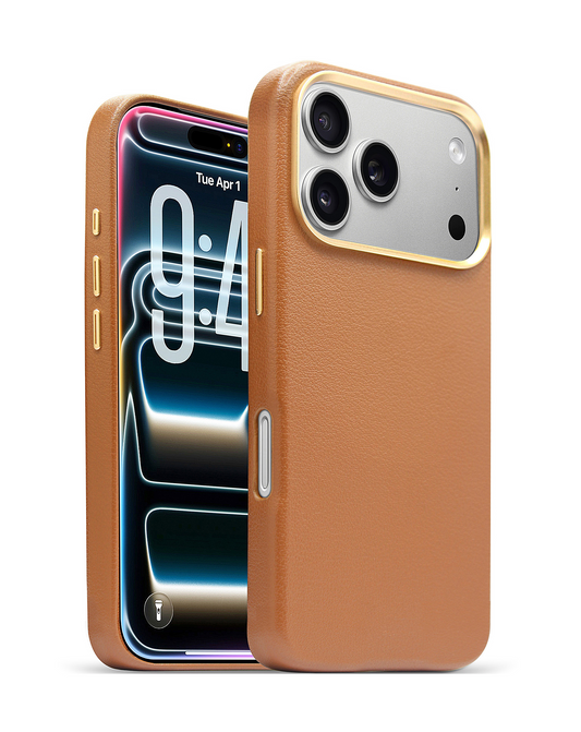 xBase by PowerPeak Leather MagSafe Case (Brown) for iPhone 17 Pro / 18 Pro