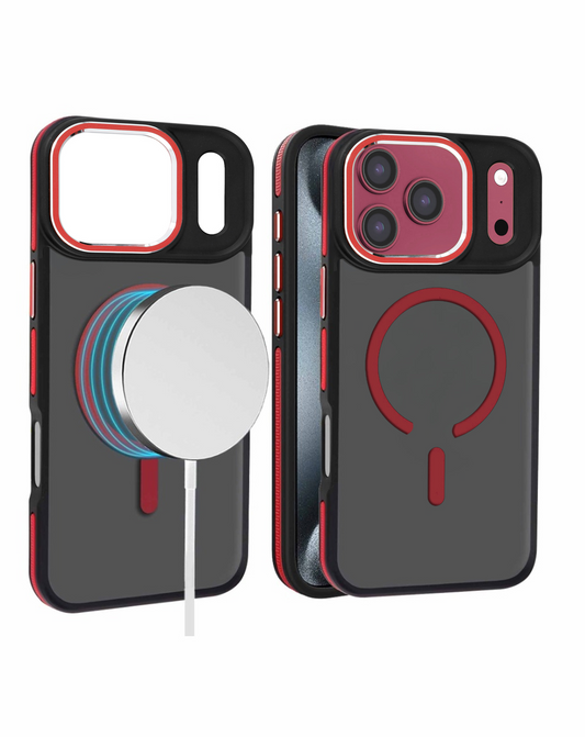 Slim Non - Slip Translucent Matte Wireless Charging Case for iPhone 17 Pro / 18 Pro (RED)