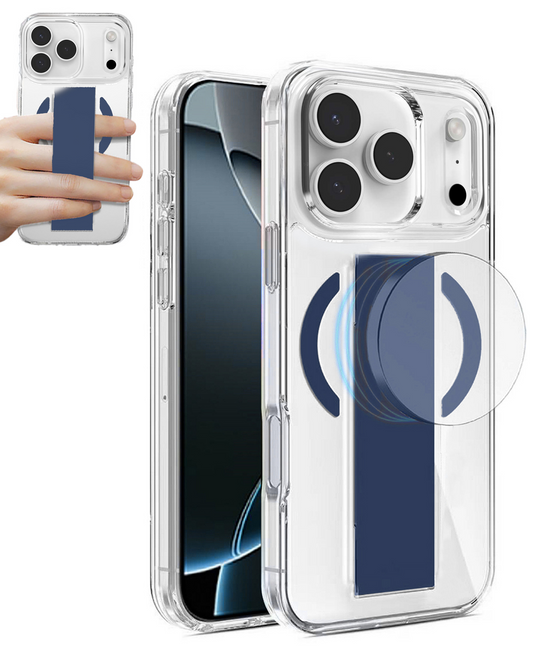 Hard Clear Case with MagGrip for iPhone 17 Pro / 18 Pro (BLUE)