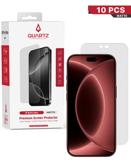QUARTZ Matte Tempered Glass for iPhone 18 Pro Max (Pack of 10)