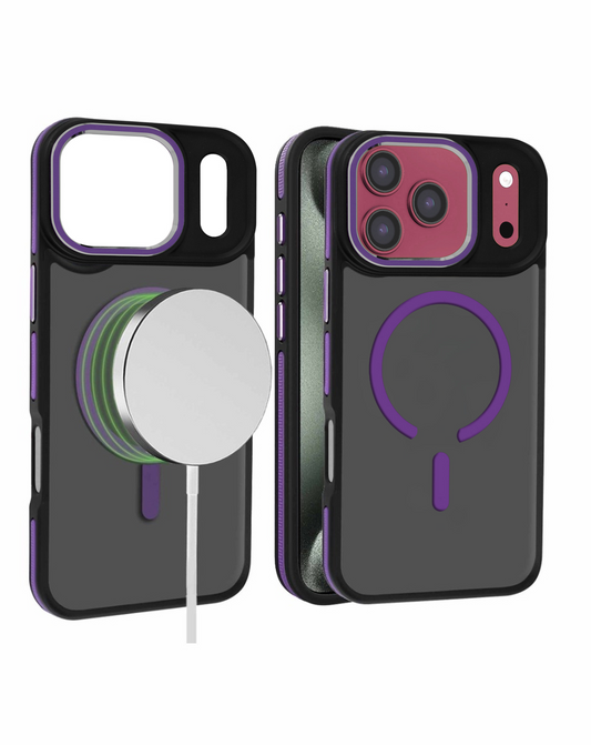 Slim Non - Slip Translucent Matte Wireless Charging Case for iPhone 17 Pro Max / 18 Pro Max (PURPLE)