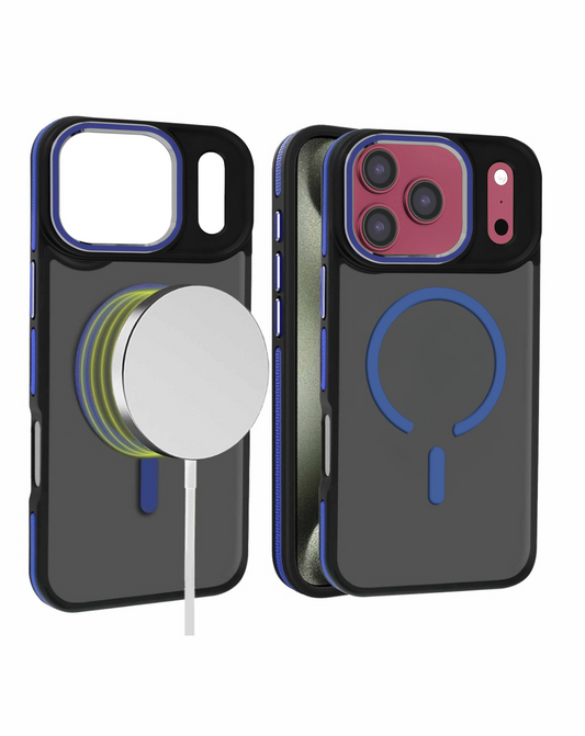Slim Non - Slip Translucent Matte Wireless Charging Case for iPhone 17 Pro Max / 18 Pro Max (BLUE)