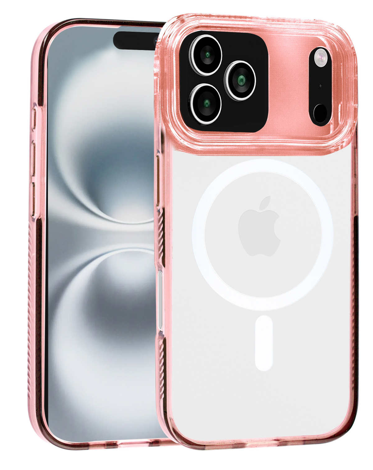Magnetic Clear Case for iPhone 17 Pro Max / 18 Pro Max (PINK)