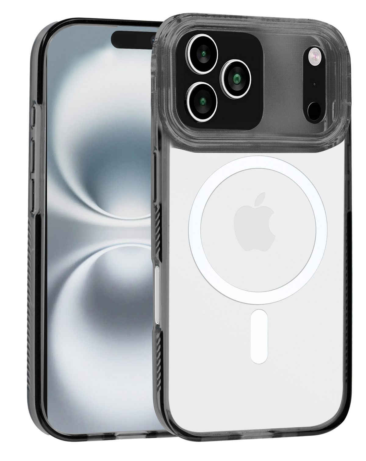 Magnetic Clear Case for iPhone 17 Pro Max / 18 Pro Max (BLACK)