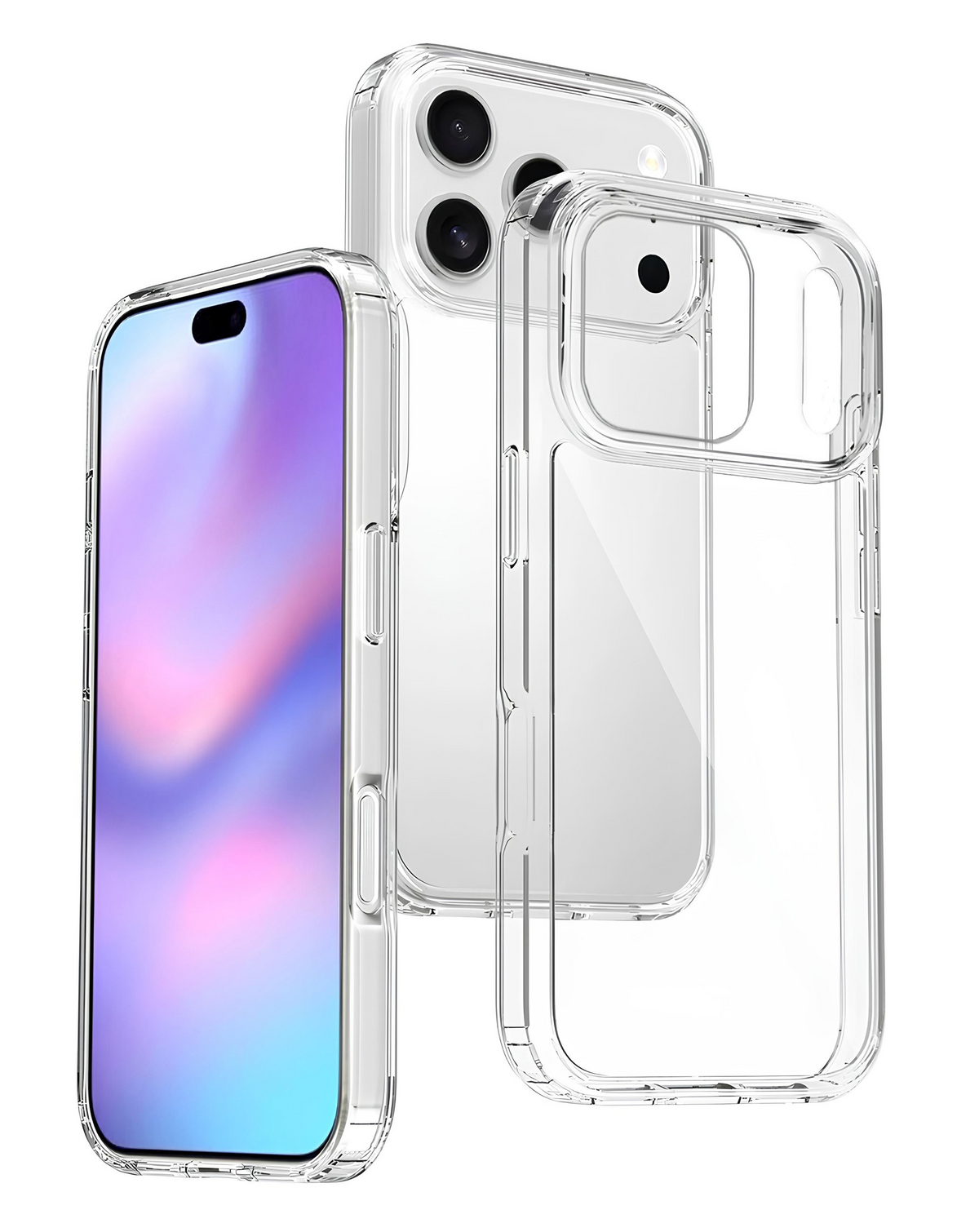 Hybrid Case with Air Cushion Technology for iPhone 17 Pro Max / 18 Pro Max (CLEAR)